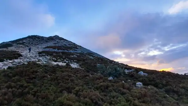 Hiker at Sugar Loaf peak