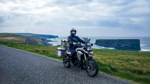 Motorbiker at the Wild Atlantic Way