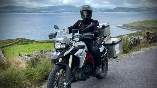 Motorbiker at the Wild Atlantic Way