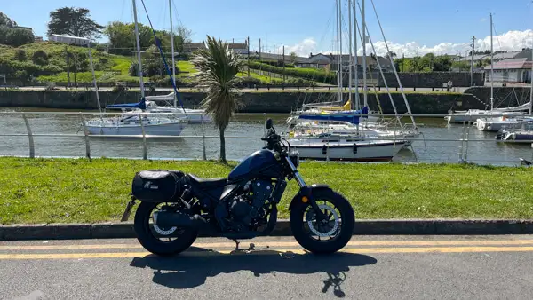 Motorbike at Courtown Harbour