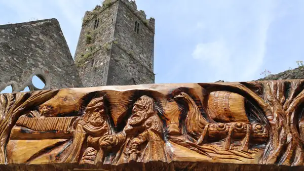 Viking wood carvings in Waterford