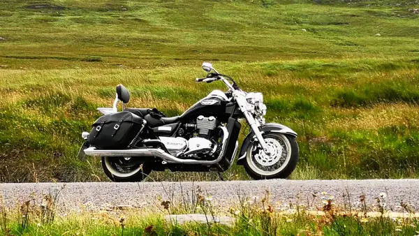 Motorbike on a mountain road