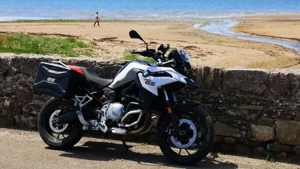 Motorbike at a beach at the south coast