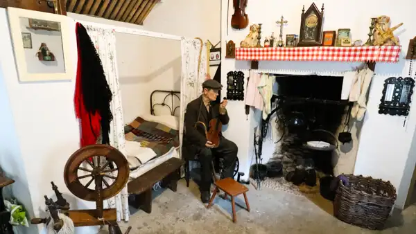 Inside old cottage at Glencolumbcille Folk Village