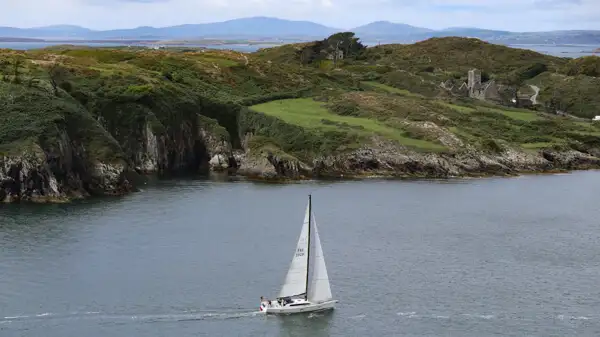 Sailing boat at Sherkin Island coast