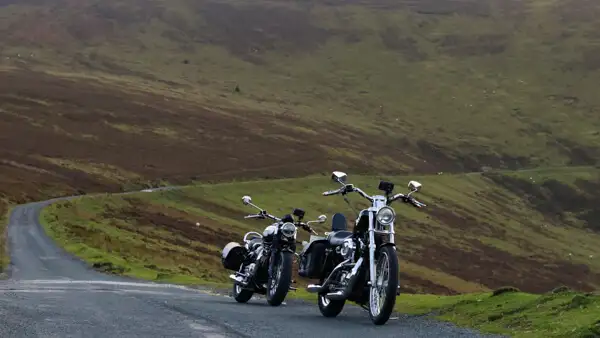 Two motorbikes at Mount Leinster