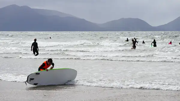 Surfers at Inch Beach