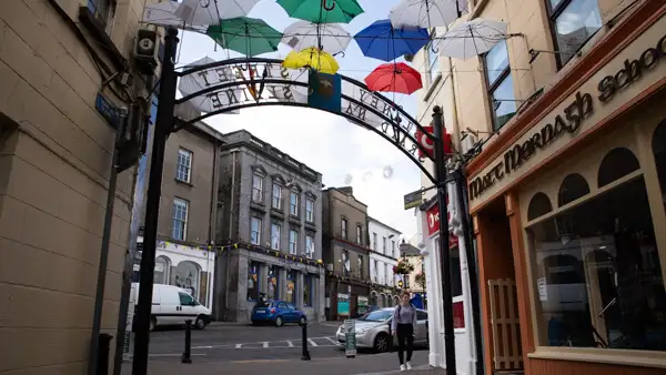 View from beautiful Slaney Street to Enniscorthy town centre