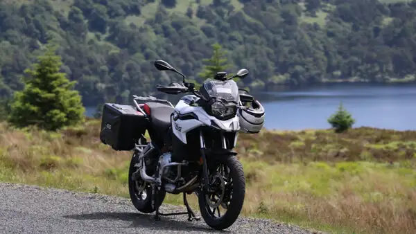 Motorcycle at Lough Tay