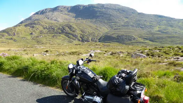 Motorbike somewhere in the mountains of Connemara