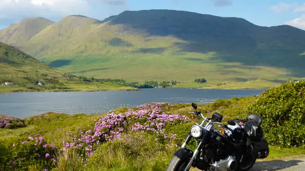 Motorcycle at Killary Fjord