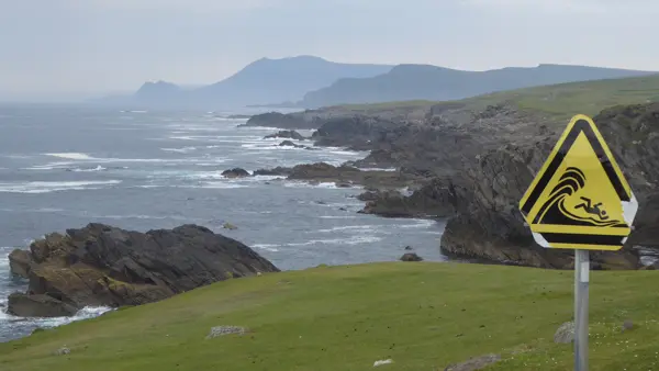 Rugged cliffs at the southern coast of Achill Island