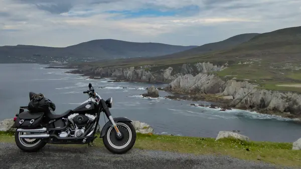 Motorbike at the White Cliffs of Ashleam