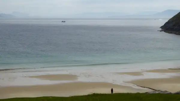 View from Keem Beach to the sea