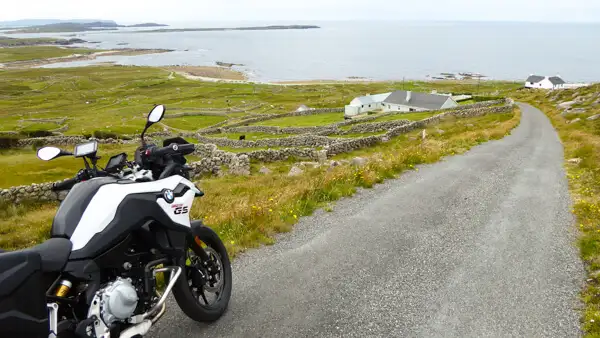 Motorcycle at the coast of Connemara