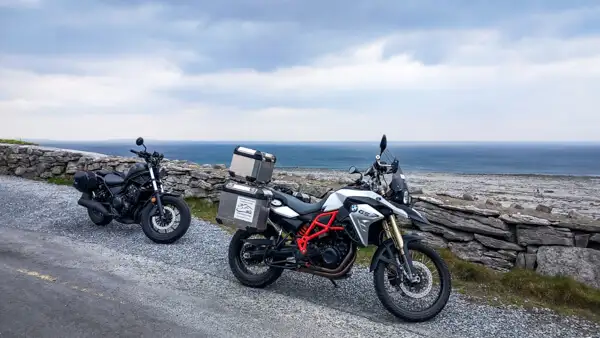 Two motorcycles at the west coast