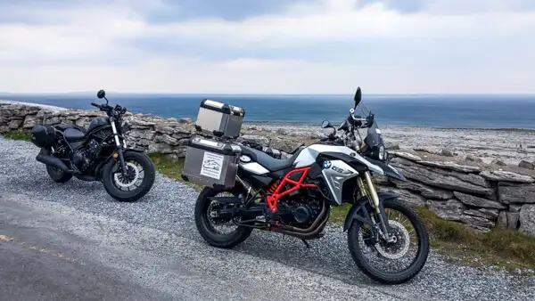 Two motorcycles at the west coast
