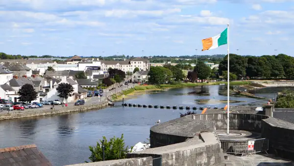 View from Athlone Castle over City and Shannon