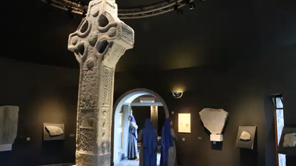 Celtic Cross at Clonmacnoise exhibition