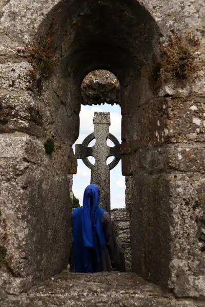Inside Clonmacnoise monastic site