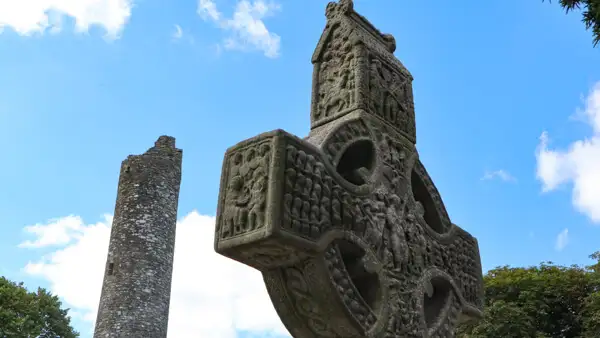 Celtic Cross and roundtower at Monasterboice