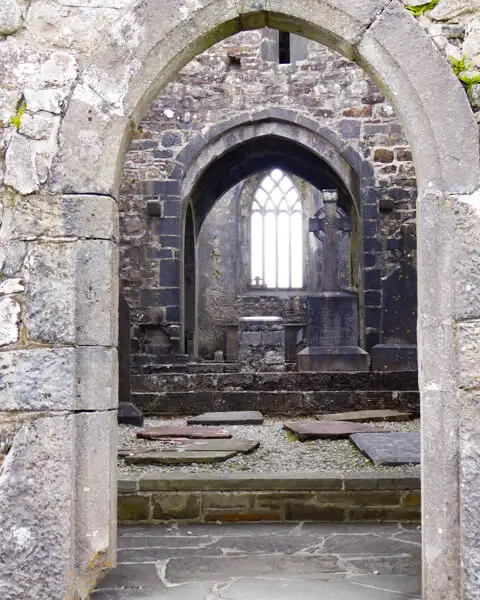 Inside Burrishoole Abbey