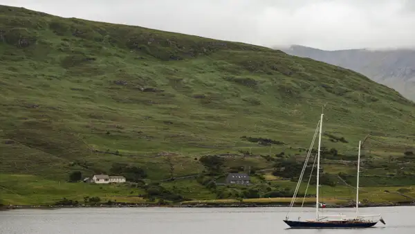 Sailing ship in Killary Fjord