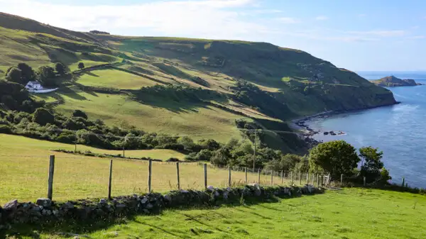 Hills and cliffs at the Antrim Coast