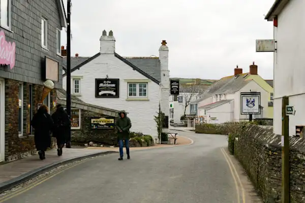 In the streets of Tintagel, Cornwall