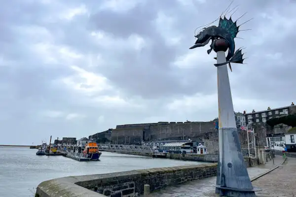 Leviathan statue with Royal Citadel in the background