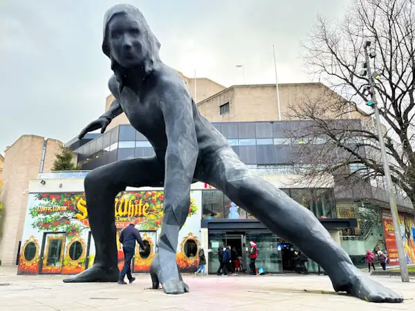 Giant statue at Theatre Royal Plymouth