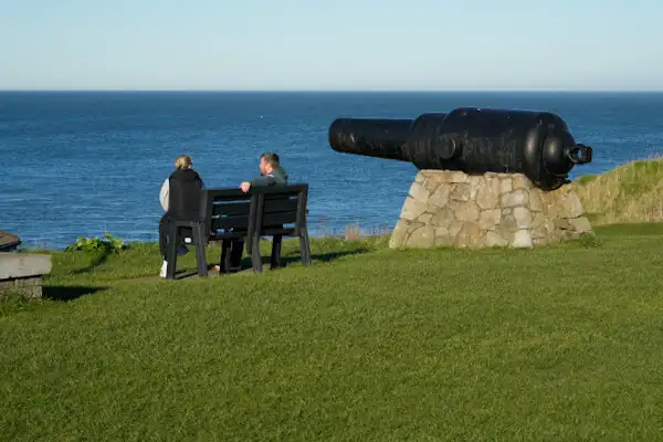 Cannon over Wicklow harbour