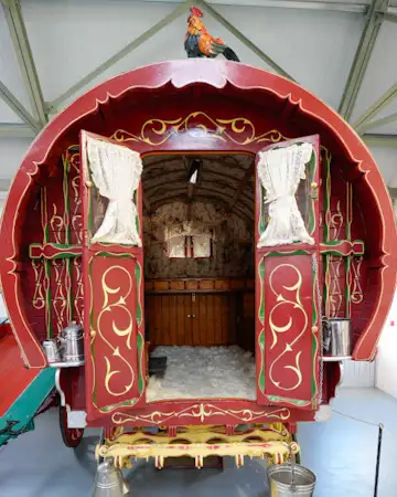 Horse drawn caravan at Johnstown Castle Museum