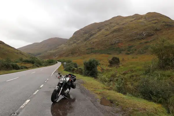 My motorbike in the Highlands