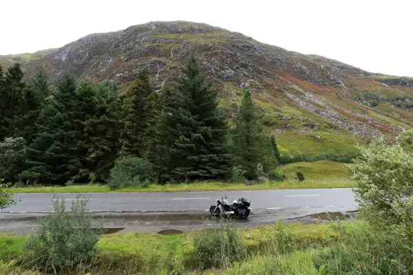 My motorbike on the way to the Isle of Skye