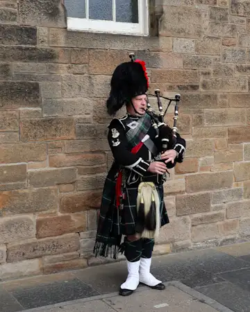 Bagpiper in Edinburgh