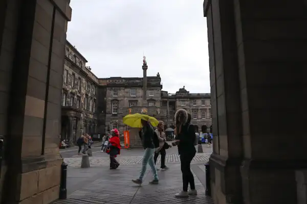 At the Colonnades near St Giles Edinburgh