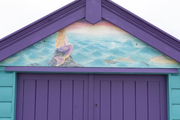 Mermaid on a beach hut (Findhorn)