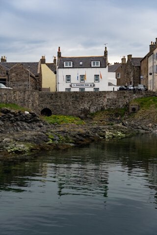 Old harbour pub at Portsoy