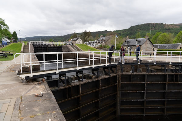 Lock at the canal in Fort Augustus