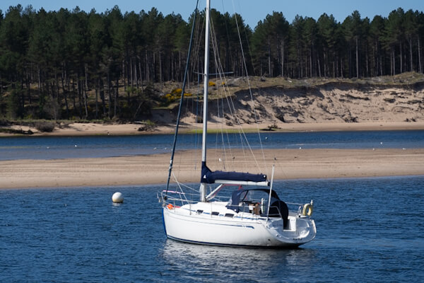 Pirate of the Carribean - aka yacht at Findhorn harbour
