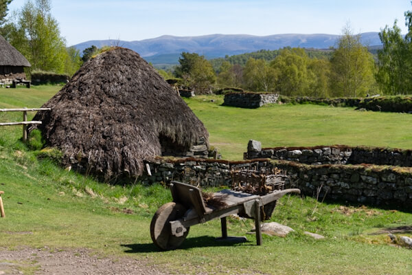 At the old village at Highland Folk Museum