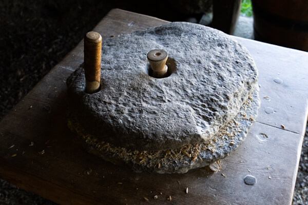 Milling stones at Highland Folk Museum