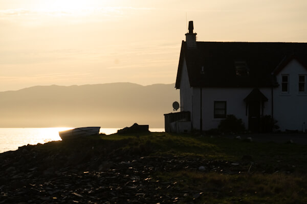 Sunset at Ellenabeich harbour