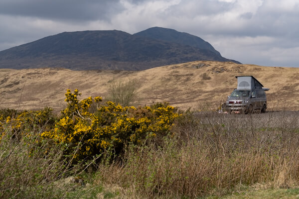 Wild camper at the Highlands