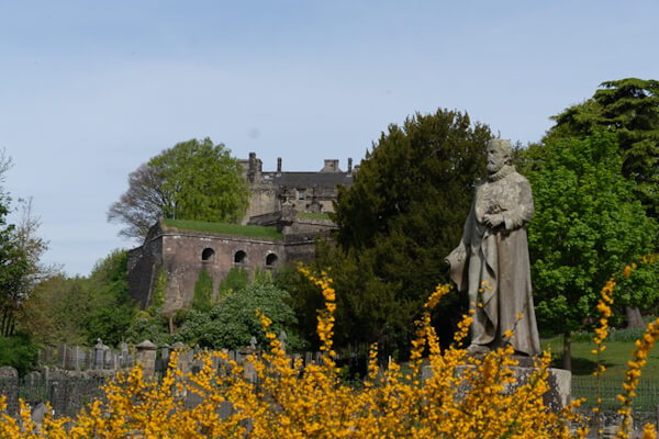 View from the old graveyard to Stirling Castle