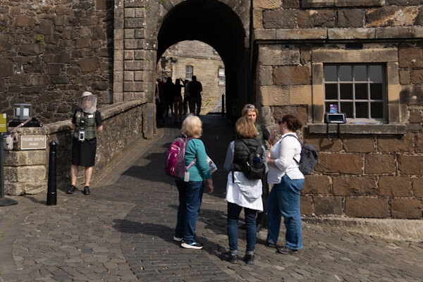 At the entrance to Stirling Castle