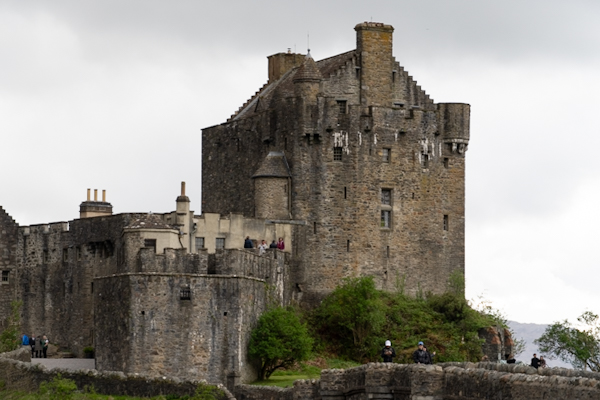 Visitors at Eilean Donan Castle