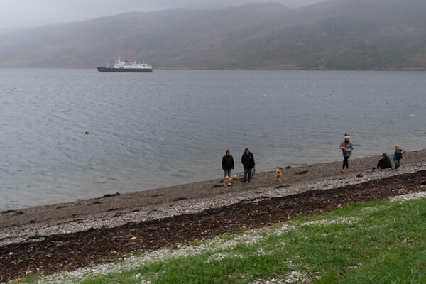 Walk at Ullapool beach in drizzly weather