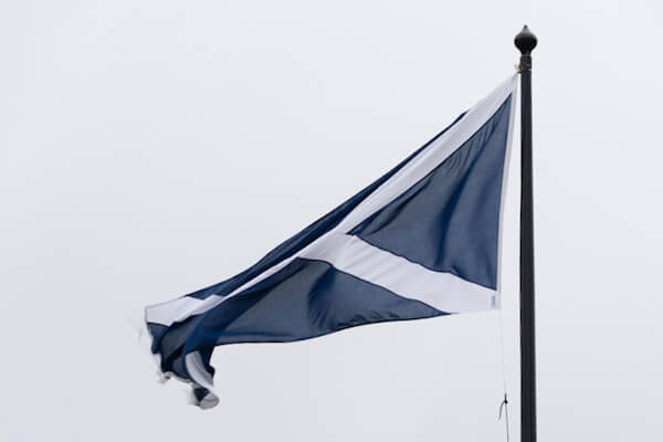 Scottish flag at Ullapool